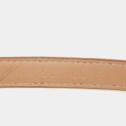 Pre Owned Miu Miu Pink Leather Slim Waist Belt 75CM