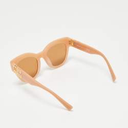 Miu Miu Peach SMU 01Y Logo Cat Eye Sunglasses
