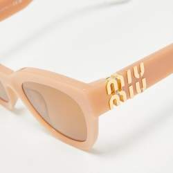 Miu Miu Peach SMU 01Y Logo Cat Eye Sunglasses