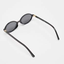 Pre Owned Miu Miu Black SMU 04Z Oval Sunglasses