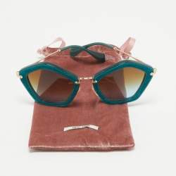 Miu Miu Green/Brown Gradient SMU 060 Cat Eye Sunglasses