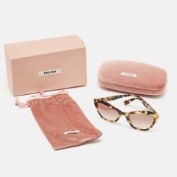 Miu Miu Havana Brown Gradient SMU05U Cat Eye Sunglasses