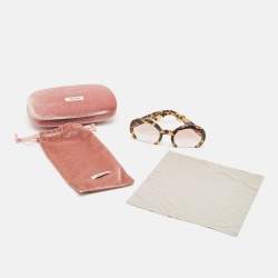 Miu Miu Tortoise Brown Gradient SMU07Q-A Rasoir Half Rim Sunglasses