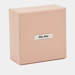 Miu Miu Crystal Green Leather Bracelet