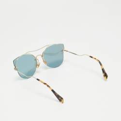 Miu Miu Grey/Gold Mirrored SMU526 Butterfly Sunglasses