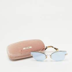Miu Miu Grey/Gold Mirrored SMU526 Butterfly Sunglasses