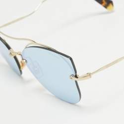 Miu Miu Grey/Gold Mirrored SMU526 Butterfly Sunglasses