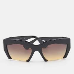 Miu Miu Black/Brown Gradient SMU 110S Rasoir Half Rim Sunglasses
