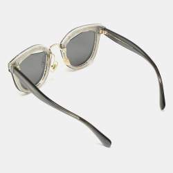Miu Miu Black/Grey SMU03T Glitter Reveal Cat Eye Sunglasses