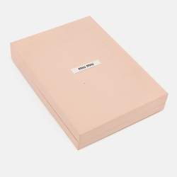Miu Miu  Pink Composite Crystal Embellished Silver Tone Floral Choker Necklace