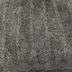 Miu Miu Grey Mohair Rib Knit Beanie M