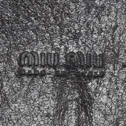 Miu Miu Grey Pleated Leather Waist Belt 75CM