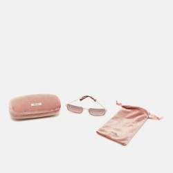 Miu Miu Purple Gradient SMU 70U Crystals Frame Rectangle Sunglasses