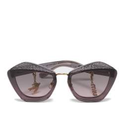 Miu Miu Purple Gradient SMU 01X Butterfly Sunglasses
