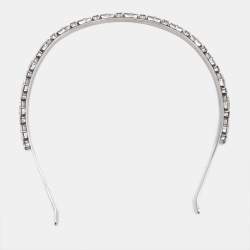 Miu Miu Crystals Silver Tone Headband