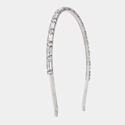 Miu Miu Crystals Silver Tone Headband