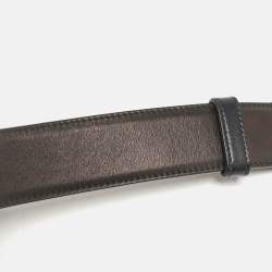 Miu Miu Black Leather Crystal Buckle Belt 80 CM