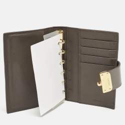Miu Miu Grey Brushed Leather Agenda Cover