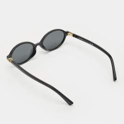 Pre Owned Miu Miu Black SMU 04Z Oval Sunglasses