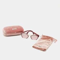 Miu Miu Burgundy Mirrored SMU 53T Cat Eye Sunglasses
