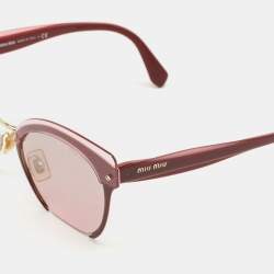 Miu Miu Burgundy Mirrored SMU 53T Cat Eye Sunglasses