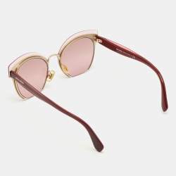 Miu Miu Burgundy Mirrored SMU 53T Cat Eye Sunglasses