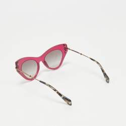 Miu Miu Pink/Black Gradient SMU04P Crystals Cat Eye Sunglasses