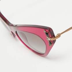 Miu Miu Pink/Black Gradient SMU04P Crystals Cat Eye Sunglasses