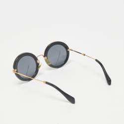 Miu Miu Black SMU13N Frame Round Sunglasses