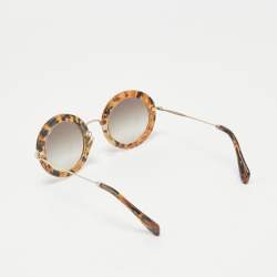 Miu Miu Tortoise Brown/Grey Gradient SMU13N Frame Round Sunglasses