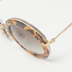 Miu Miu Tortoise Brown/Grey Gradient SMU13N Frame Round Sunglasses