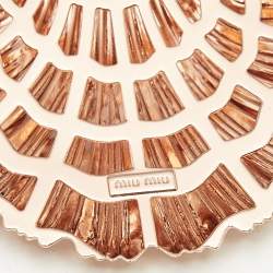 Miu Miu Shell Faux Pearl Rose Gold Tone Earrings