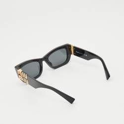 Miu Miu Black SMU09W Rectangular Sunglasses