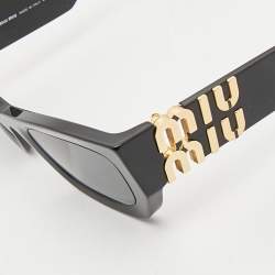 Miu Miu Black SMU09W Rectangular Sunglasses