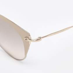 Pre Owned Miu Miu Grey/Gold SMU53R Round Sunglasses