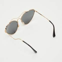 Pre Owned Miu Miu Black/Gold SMU 55R Butterfly Sunglasses
