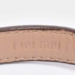 Pre Owned Miu Miu Beige Python and Leather St. Cocco Charm Bracelet