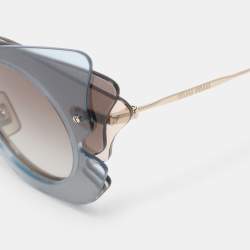 Pre Owned Miu Miu Grey Gradient Layered SMU02S Butterfly Sunglasses