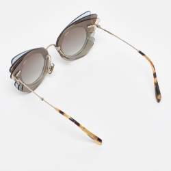 Pre Owned Miu Miu Grey Gradient Layered SMU02S Butterfly Sunglasses