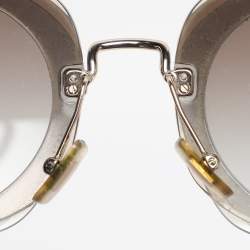 Pre Owned Miu Miu Grey Gradient Layered SMU02S Butterfly Sunglasses