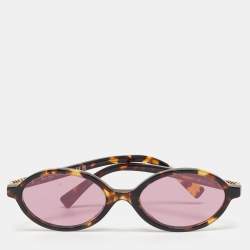 Pre Owned MIU MIU Tortoise Brown/Pink SMU04Z Regard Oval Sunglasses