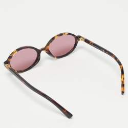 Pre Owned MIU MIU Tortoise Brown/Pink SMU04Z Regard Oval Sunglasses
