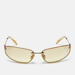Pre Owned Miu Miu Yellow SMU A50 Runway Oval Sunglasses