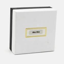 Pre Owned Miu Miu Crystals Gold Tone Earrings