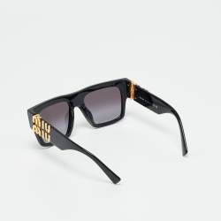 Pre Owned Miu Miu Black Gradient SMU 10W Glimpse Square Sunglasses