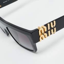 Pre Owned Miu Miu Black Gradient SMU 10W Glimpse Square Sunglasses