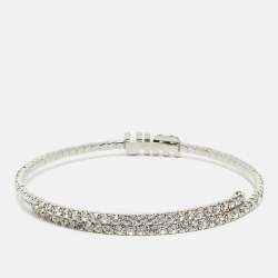 مملوكة مسبقًا Miu Miu Crystals Silver Tone Necklace