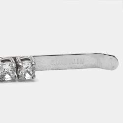 Pre Owned Miu Miu Resin Crystals Silver Tone Head Band