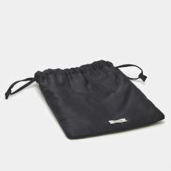 مملوكة مسبقًا طوق شعر ميو ميو مزخرف بعقدة وكريستال فضي اللون