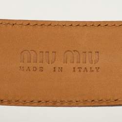 مملوكة مسبقًا Miu Miu 90 CM Buckle Belt Brown Suede